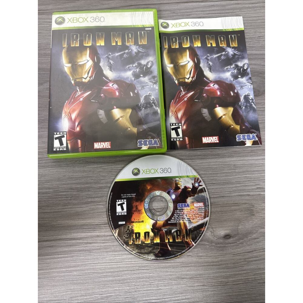 Iron Man (Microsoft Xbox 360,‎ 2008) Complete CIB
